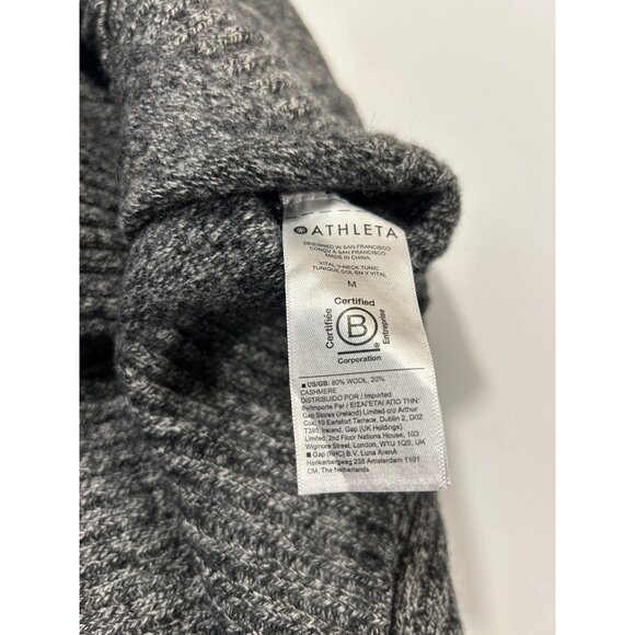 Athleta Women's sz M Sweater Wool Blend Comfy Athlesure Heavy V-Neck - Picture 5 of 10